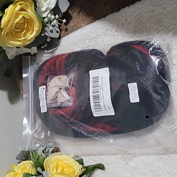 ❤️🌹🍬Harajuku Style Mixed Black/Red Long Straight Cosplay Wig - Picture 3 of 3